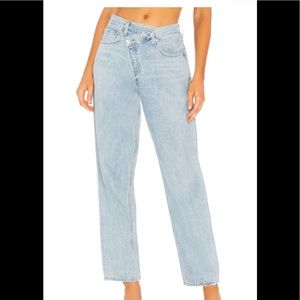 AGOLDE criss cross jeans